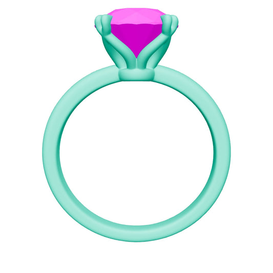 round lab grown diamond ring 3D model