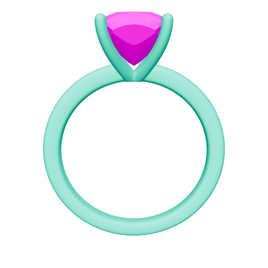 cushion lab grown diamond ring 3D model