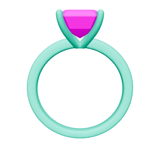 emerald lab grown diamond ring 3D model