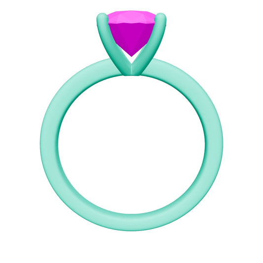 oval lab grown diamond ring 3D model