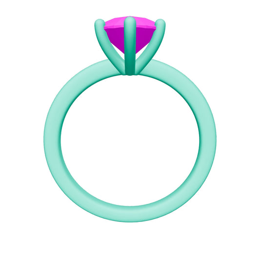 pear lab grown diamond ring 3D model