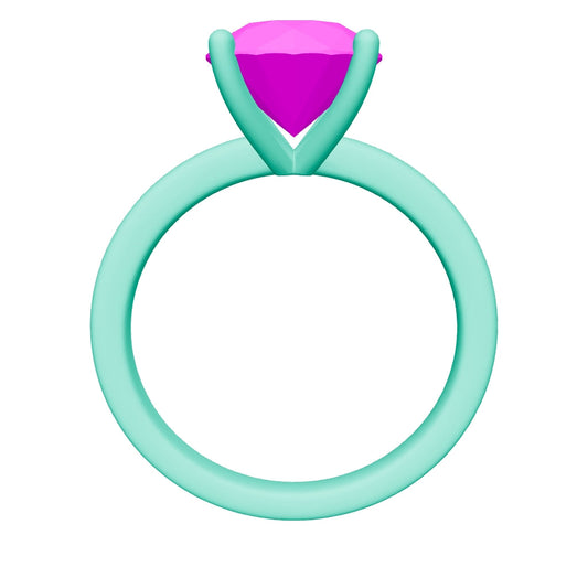 round lab grown diamond ring 3D model
